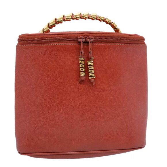 LOEWE Vanity Velazquez Twist Hand Bag Leather Orange - Picture 1 of 7